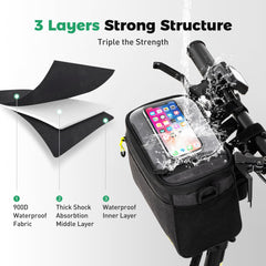 LuxeVélo 6-inch transparent pouch close-up for easy touchscreen use