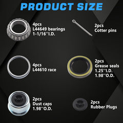 LUXTRKSTO close-up of chrome steel bearings and races for durability