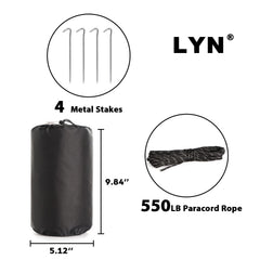 LYN assembled shelter front view highlighting high visibility and protection