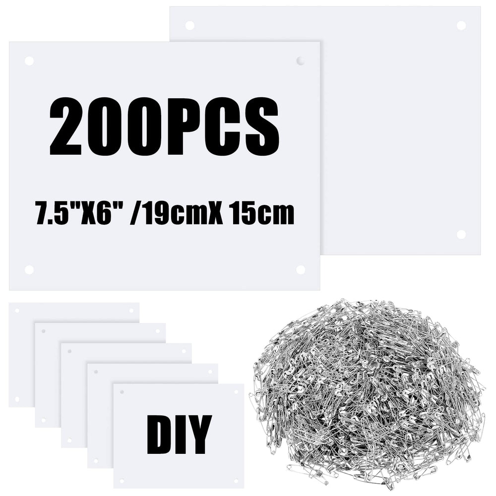 Lyrow blank bib front view showing writable surface and clear size for easy marking