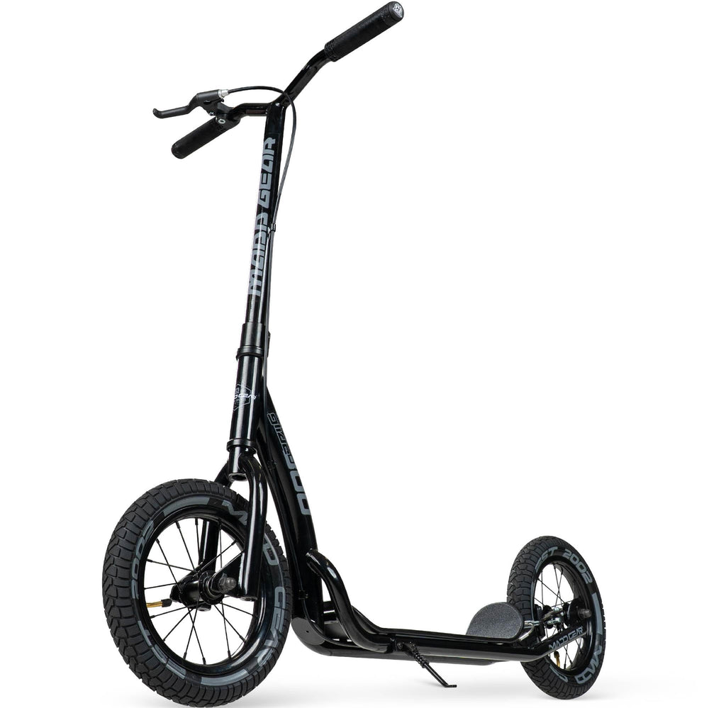 Madd Gear front view showing large wheels and stable stance for smoother rides