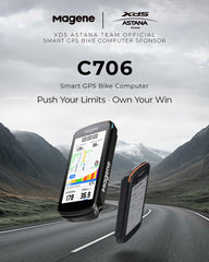 Magene side profile emphasizing slim body and touchscreen access for easy control