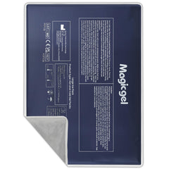 Magic Gel front view of gray large ice pack showing size and shape, for broad coverage benefit