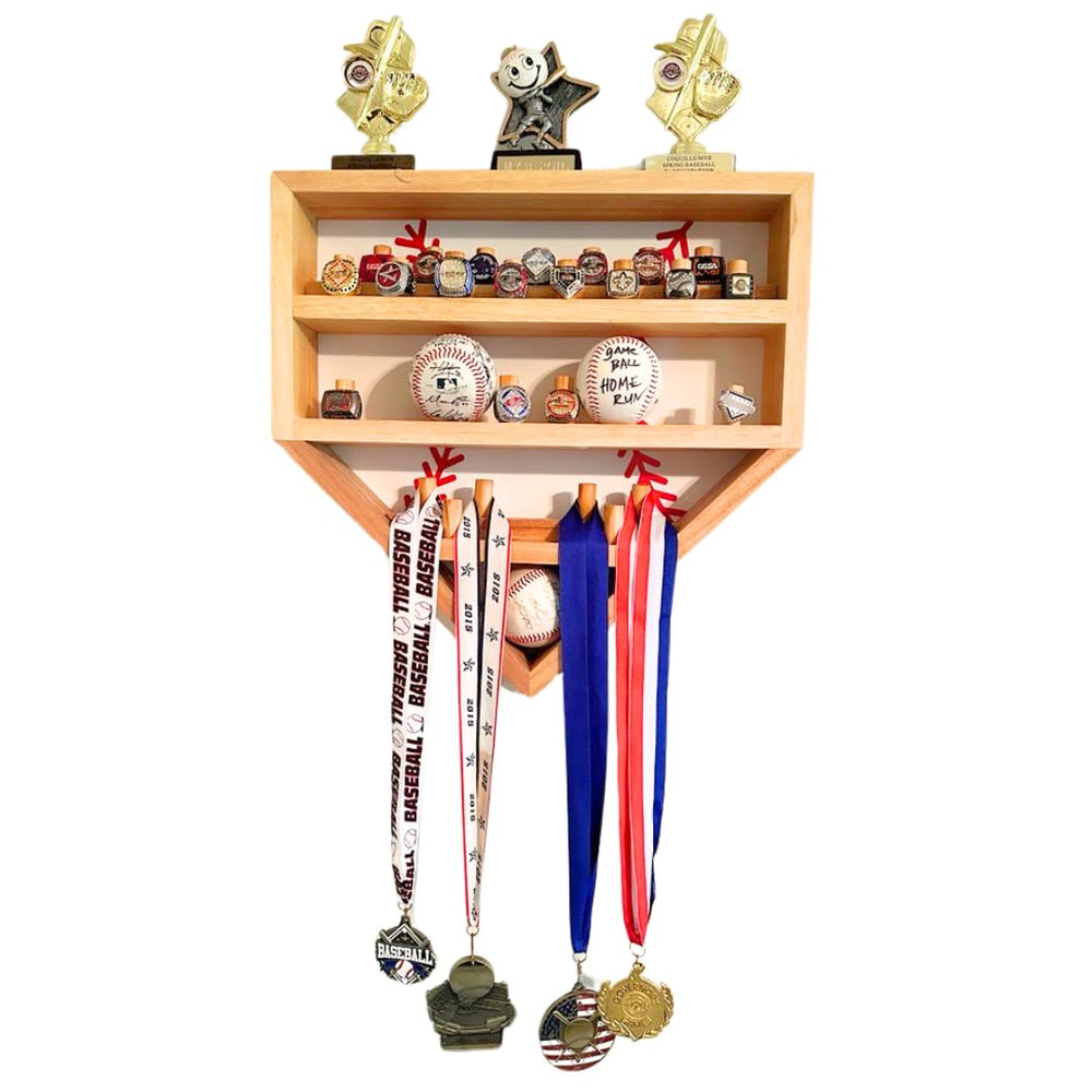 Magical Memories front view showing full home-plate display and natural wood benefit