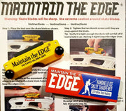 Maintain the Edge front view showing compact sharpener and durable build benefit