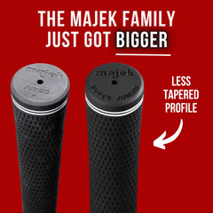 Majek grip mounted on an iron demonstrating improved hand comfort and control