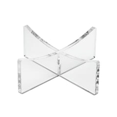 MAKEABALL seated on free acrylic stand showing display-ready setup benefit: instant presentation