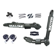 Malone front view of Foldaway-J carrier showing compact cradle and mounting points for secure transport