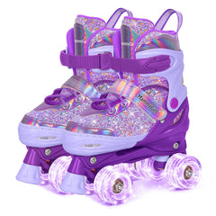 MammyGol front view of glitter skates showing style and easy wear