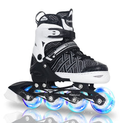 MammyGol front profile black skate showing secure fit and comfort