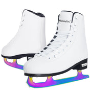 MammyGol front profile white skates showing supportive high-top fit