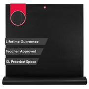 Manduka PRO front view showing black mat and branding, durable studio feel