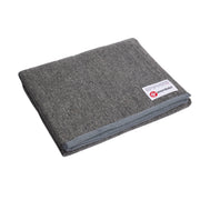 Manduka blanket front view in Sediment Grey showing clean finish and versatile use