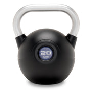 Marcy 20 lb kettlebell front view showing durable PU coating and balanced shape for longevity