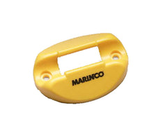 Marinco clip front view showing yellow clips and easy-install benefit