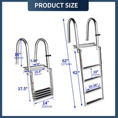 Marinebaby folded stowed position saving deck space and preventing noise