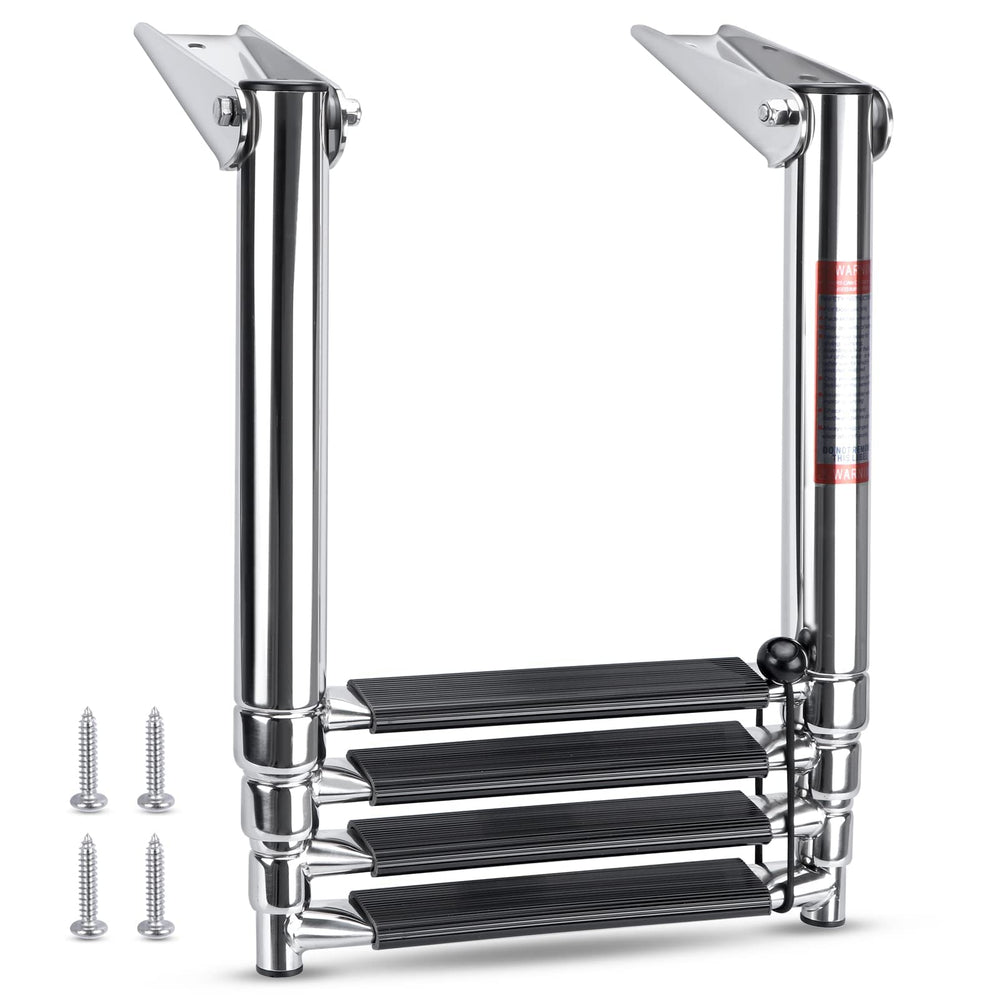 Marinebaby front view ladder showing full length and sturdy frame for secure boarding