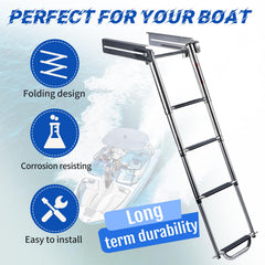 Marinebaby side profile folded under platform demonstrating space-saving storage