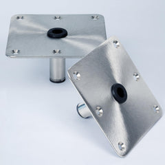 marinexplore front view of 7x7 stainless steel base plate showing clean mounting surface and durability