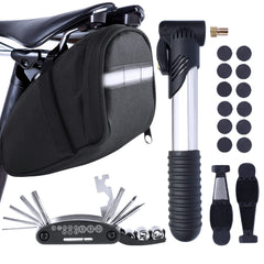 MASPODER saddle bag front view showing compact storage and secure attachment
