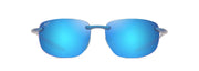 Maui Jim front view metal matte blue frame showing sleek rectangle design and comfort