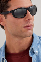 Maui Jim Nuu Landing temple detail with thermoplastic elastomer for secure, slip-resistant grip