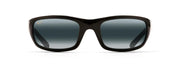 Maui Jim Stingray front view showing gloss black frame and sleek protection