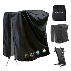 MaWGcowerd front view on folded treadmill showing full coverage and protection