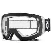 MAXJULI front view white frame and clear lens showing full field of view and protection