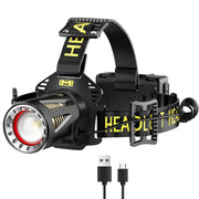 MAXME100 front view showing headlamp and packaging, clear product details