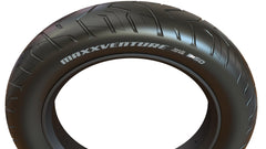 Maxxis MaxxVenture mounted on e-bike demonstrating wide 20x4.0 contact patch for stability