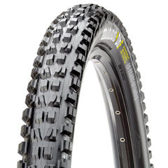 Maxxis Minion DHF front view showing tread pattern and quick rolling benefit
