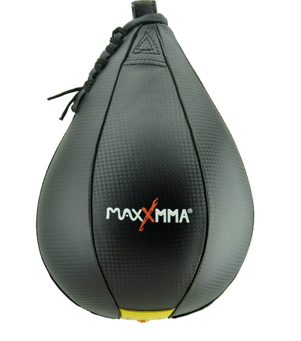 MaxxMMA speed bag front view showing shape and logo for reliable training