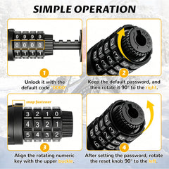 Mbeysaq coiled lock inside a backpack, highlighting portable self-coiling design