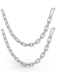 Mbotnee front view of 23in chain set showing snap hooks and packaging benefits