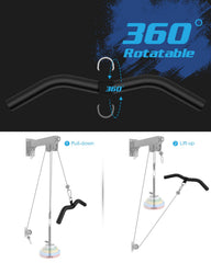 Mbotnee lat bar installed on a cable machine demonstrating immediate functional use