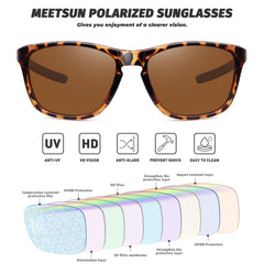 MEETSUN side profile showing rubber-coated temples and soft nose pads for secure fit