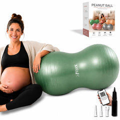 Meex peanut ball front view showing stable shape and labor support