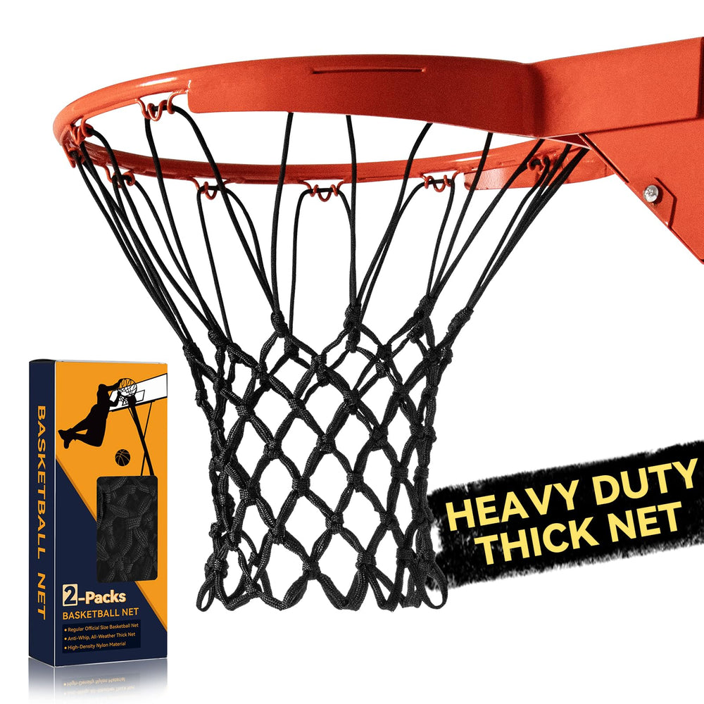 MegaGreen net hung on rim showing full replacement and consistent swish