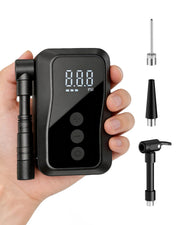 MEGAWHEELS mini pump front view showing compact design and portability