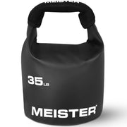 Meister BEAST front view showing black soft kettlebell and compact shape for safe indoor training