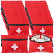 mekueeex red pouch front view showing quick identification and portability