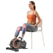MERACH front view of under-desk bike showing compact design and quiet use