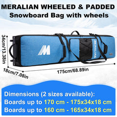MERALIAN open interior with board, boots and jacket organized for quick packing