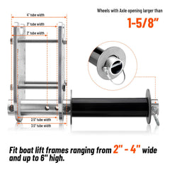 metlead laid-out mounting hardware with axles and pins for straightforward installation