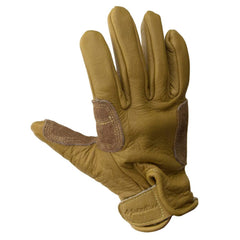 Metolius glove in use belaying a climber demonstrating rope control benefit