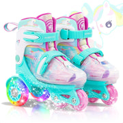 METROLLER front view of skates showing colorful print and layout for quick choice