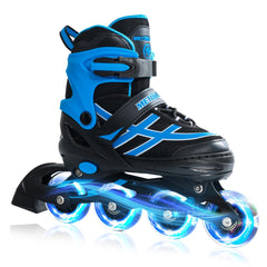 METROLLER front view of skates showing build and easy-entry benefit