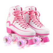 METROLLER high-top boot front view showing secure fit and retro style