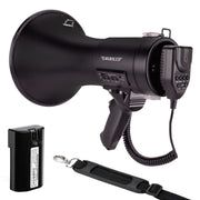 MGROLX front view bullhorn showing horn and strap for powerful projection